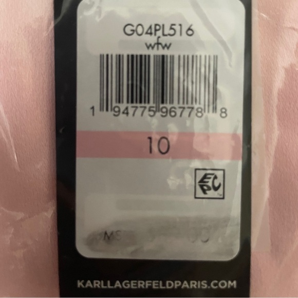 Karl Lagerfeld Paris Belted Cropped Pants, pink, size 10 BNWT - Picture 6 of 6